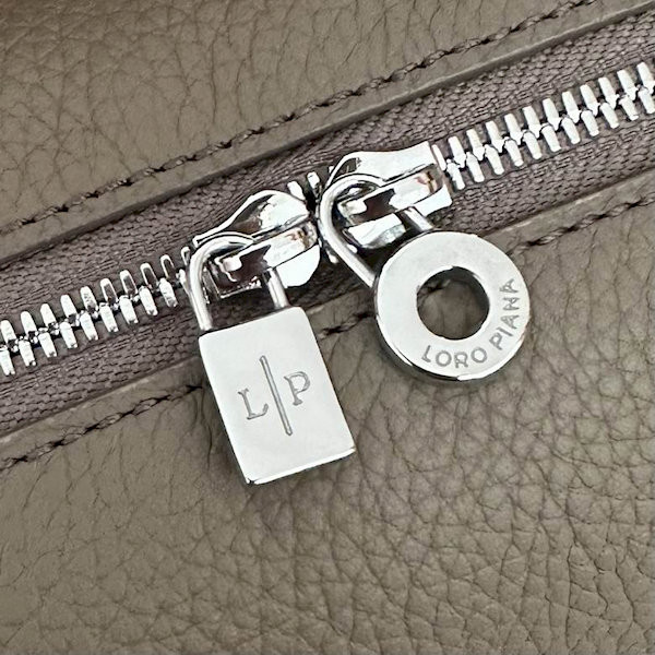Loro Piana Women's Extra Toiletry Small Bag / Rock Gray