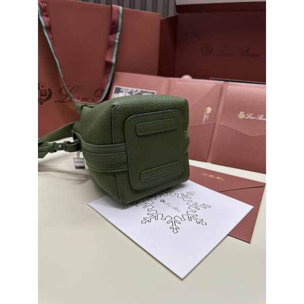 Loro Piana Women's Bale M/i Bucket Bag / Dark Green