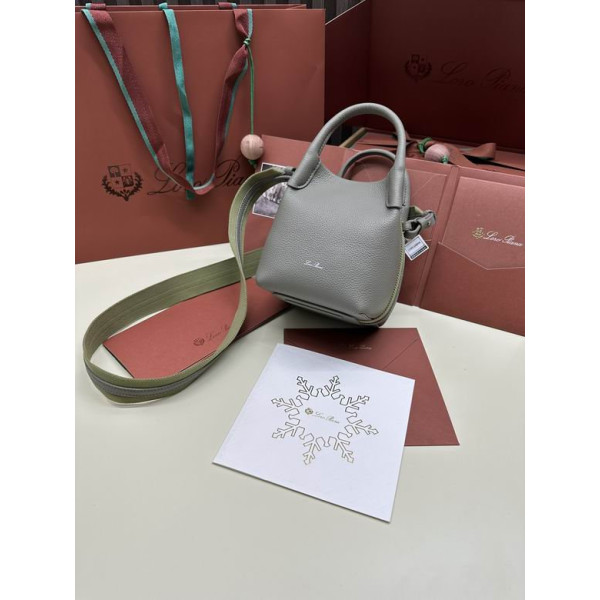 Loro Piana Women's Bale M/i Bucket Bag / Light Gray