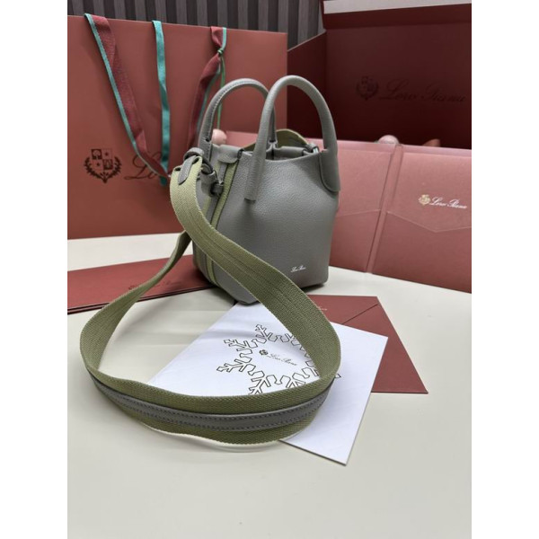Loro Piana Women's Bale M/i Bucket Bag / Light Gray