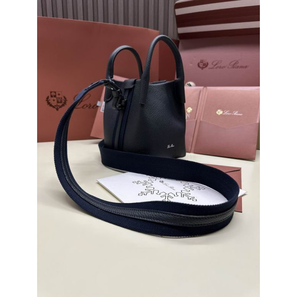 Loro Piana Women's Bale M/i Bucket Bag / Navy Blue