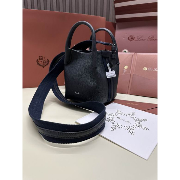 Loro Piana Women's Bale M/i Bucket Bag / Navy Blue
