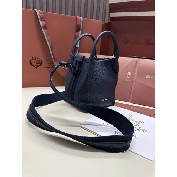 Loro Piana Women's Bale M/i Bucket Bag / Dark Blue
