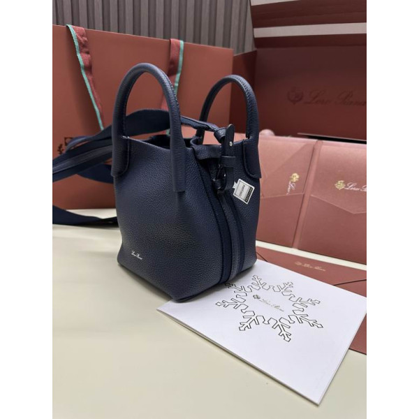 Loro Piana Women's Bale M/i Bucket Bag / Dark Blue