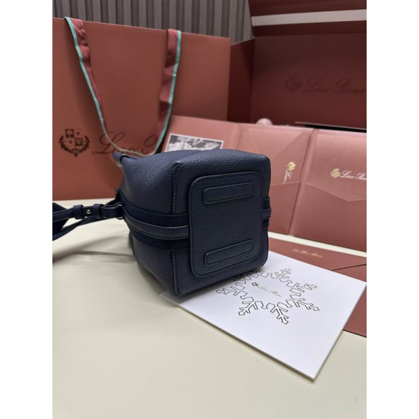 Loro Piana Women's Bale M/i Bucket Bag / Dark Blue