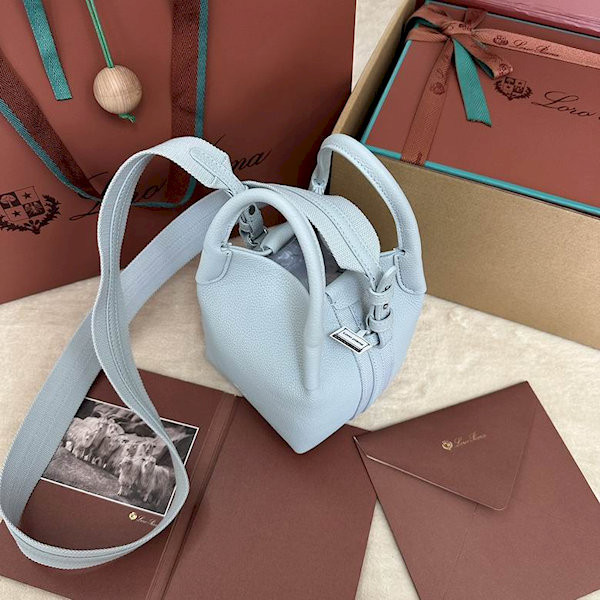Loro Piana Women's Bale M/i Bucket Bag / Light Blue