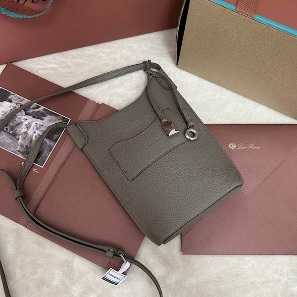 Loro Piana Women's Bale Phone Bag / Rock Gray
