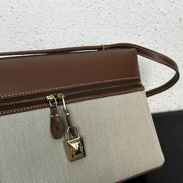 Loro Piana Women's Small Extra Bag / Creamy Amber/Deep Chocolate