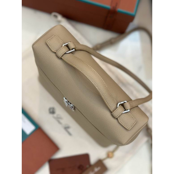 Loro Piana Women's Extra Pocket Backpack / Beige Camel/Rolled Silver