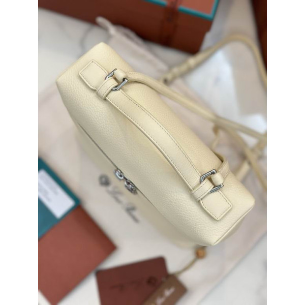 Loro Piana Women's Extra Pocket Backpack / Cream Yellow/Rolled Silver