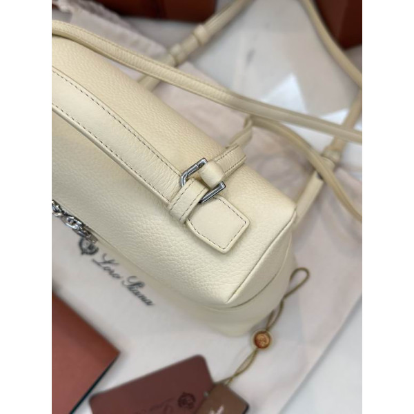 Loro Piana Women's Extra Pocket Backpack / Cream Yellow/Rolled Silver