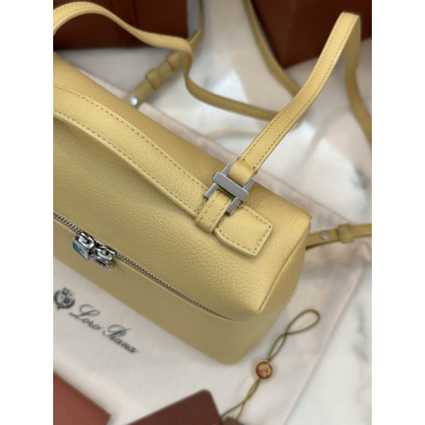 Loro Piana Women's Extra Pocket Backpack / Light Yellow/Rolled Silver
