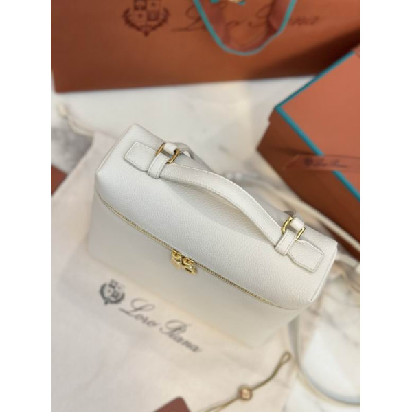 Loro Piana Women's Extra Pocket Backpack / Whisper White/Rolled Gold