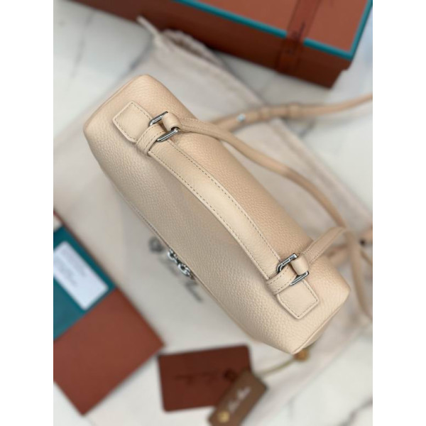 Loro Piana Women's Extra Pocket Backpack / Creamy Honey/Rolled Silver
