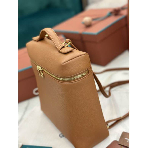 Loro Piana Women's Extra Pocket Backpack / Tan/Rolled Gold