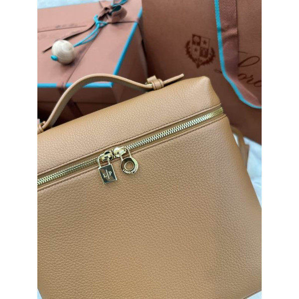 Loro Piana Women's Extra Pocket Backpack / Tan/Rolled Gold