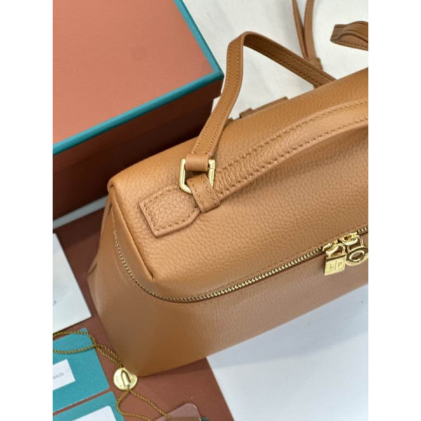 Loro Piana Women's Extra Pocket Backpack / Brown/Rolled Gold