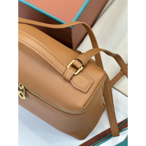 Loro Piana Women's Extra Pocket Backpack / Brown/Rolled Gold