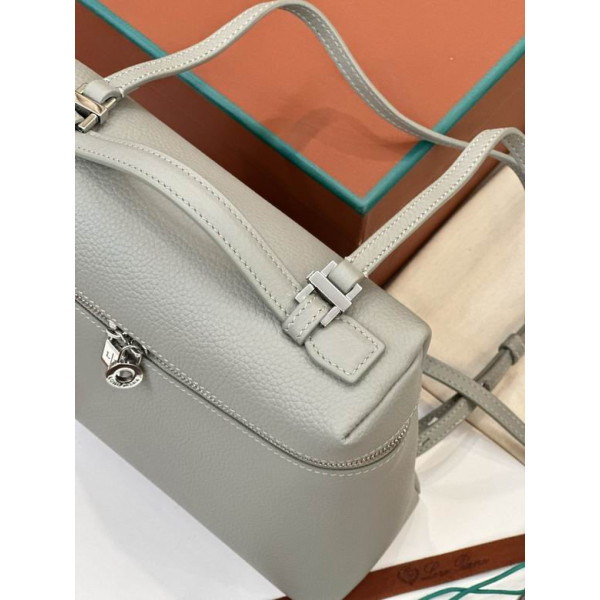Loro Piana Women's Extra Pocket Backpack / Silver Gray/Rolled Silver