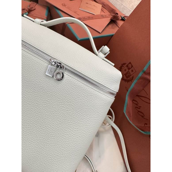 Loro Piana Women's Extra Pocket Backpack / Light Blue/Rolled Silver
