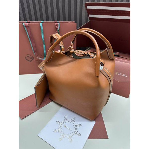Loro Piana Women's Bale Bucket Bag / Tan