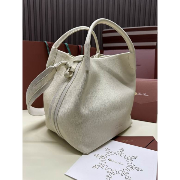 Loro Piana Women's Bale Bucket Bag / New Cream