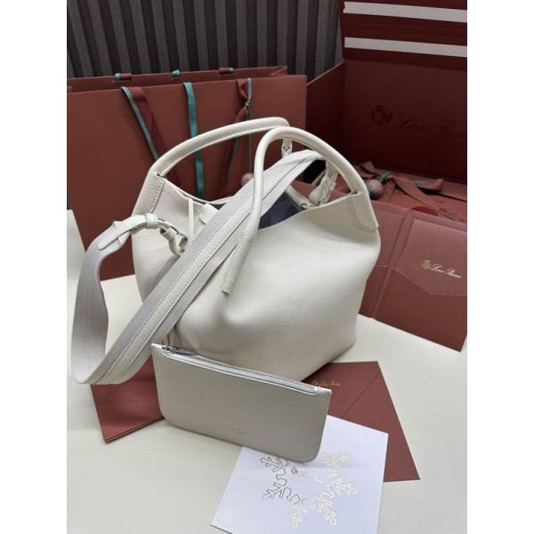 Loro Piana Women's Bale Bucket Bag / Off-White