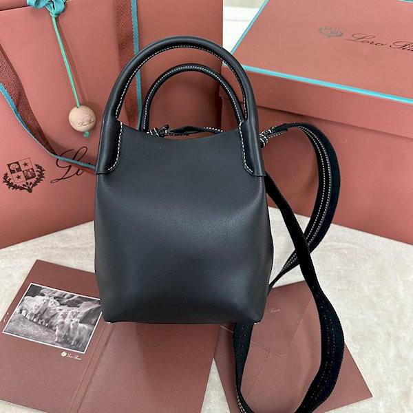 Loro Piana Women's Bale Small Bucket Bag / Black