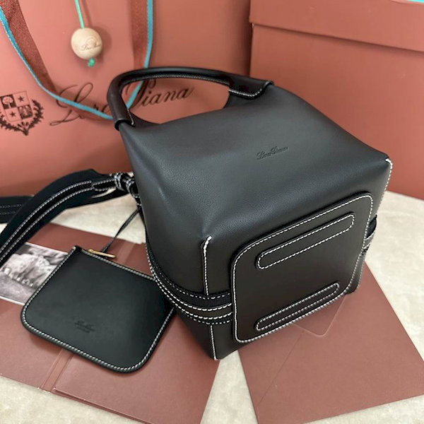 Loro Piana Women's Bale Small Bucket Bag / Black