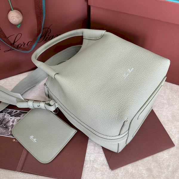 Loro Piana Women's Bale Small Bucket Bag / M/ty Baby Green