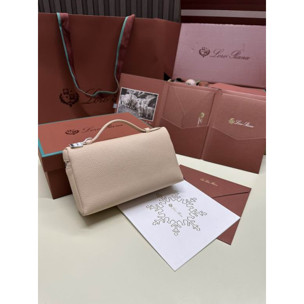 Loro Piana Women's Extra Small Pocket Bag / Beige P/k/Rolled Silver