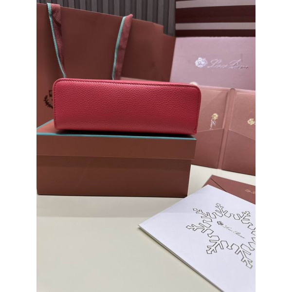 Loro Piana Women's Extra Small Pocket Bag / Bright Red/Rolled Silver