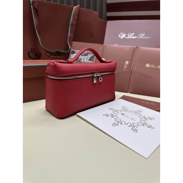 Loro Piana Women's Extra Small Pocket Bag / Bright Red/Rolled Silver