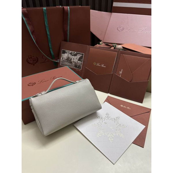Loro Piana Women's Extra Small Pocket Bag / Beige Gray/Rolled Silver