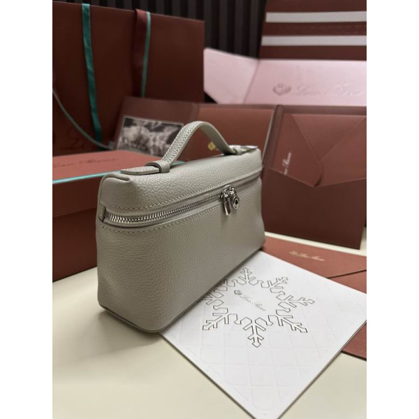 Loro Piana Women's Extra Small Pocket Bag / Beige Gray/Rolled Silver