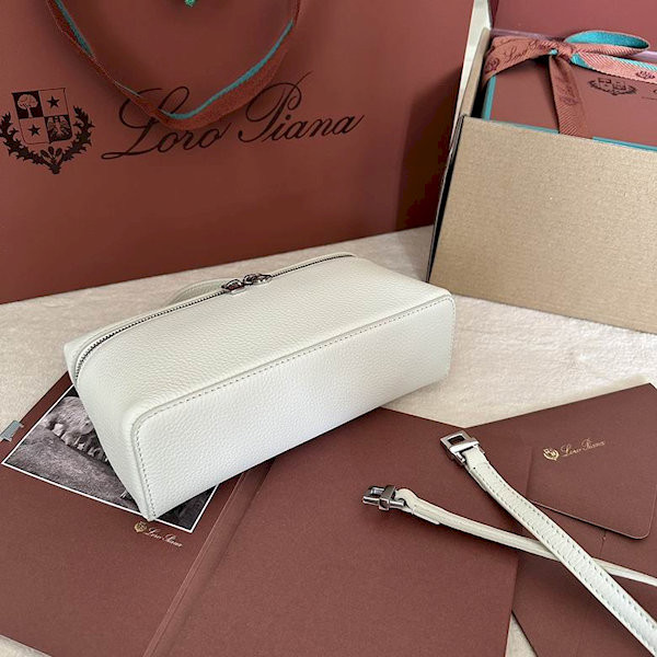 Loro Piana Women's Extra Small Pocket Bag / Whisper White/Rolled Silver