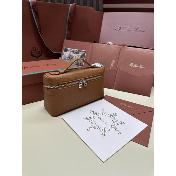 Loro Piana Women's Extra Small Pocket Bag / Tan/Rolled Silver