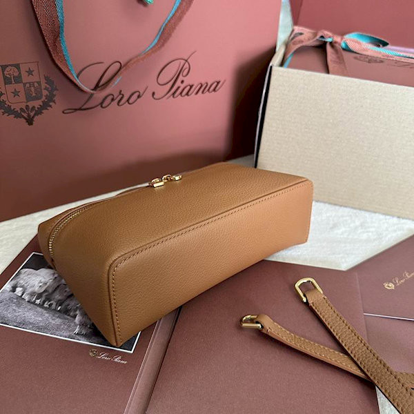 Loro Piana Women's Extra Small Pocket Bag / Tan/Rolled Gold