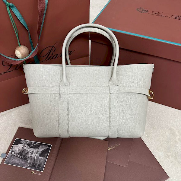 Loro Piana Women's Ghiera Small Shopper Bag / Light Limestone