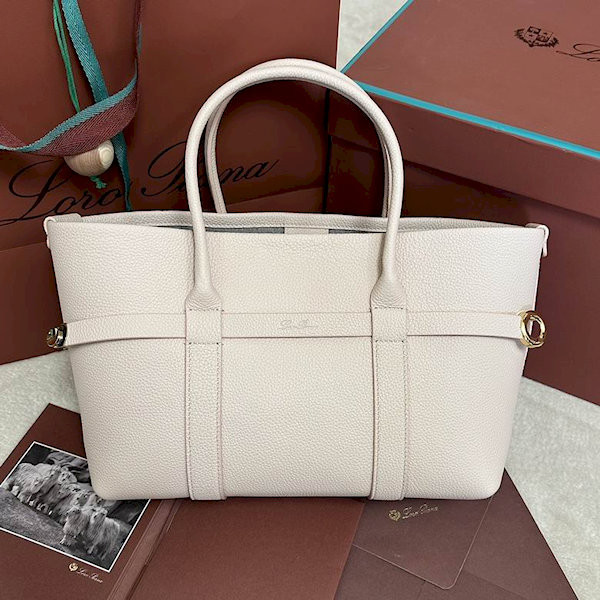 Loro Piana Women's Ghiera Small Shopper Bag / Creamy Honey