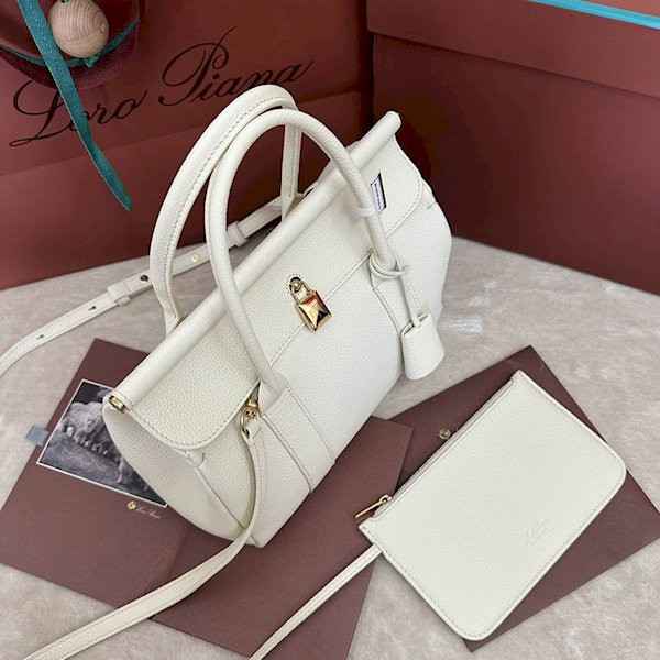 Loro Piana Women's Small Loom Bag / Whisper White