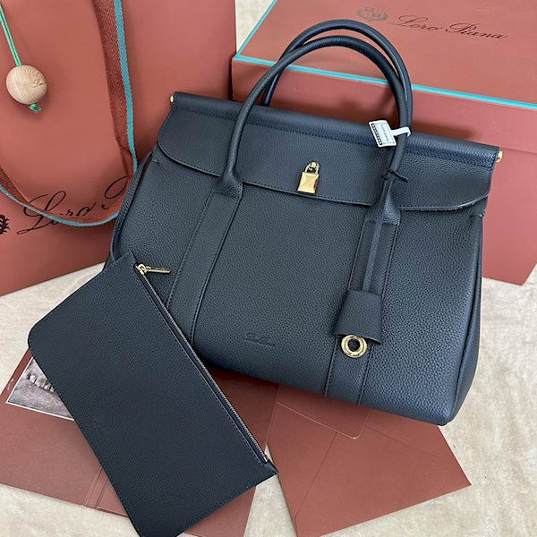 Loro Piana Women's Loom Bag / Navy Blue