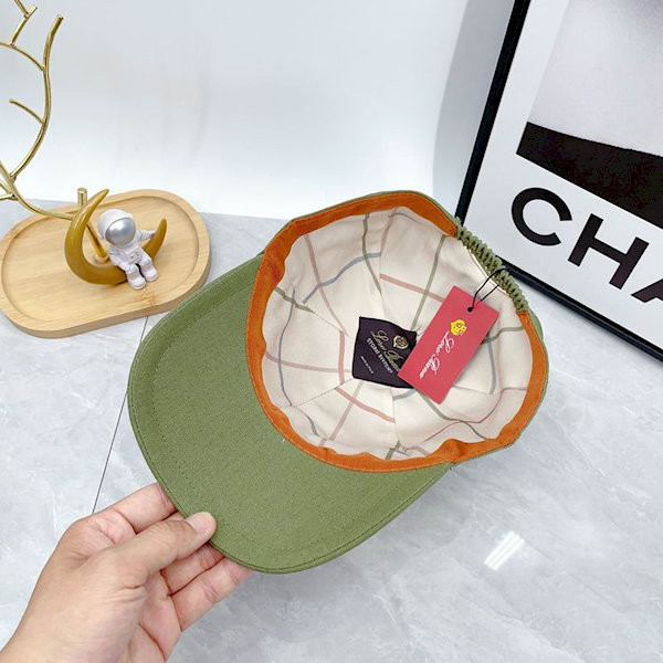 Loro Piana Baseball Cap with Elasticated back Cashmere Storm System in light green