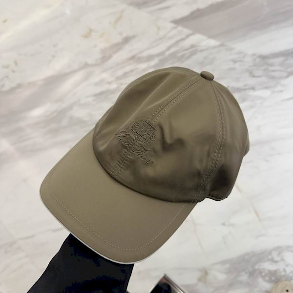 Loro Piana Baseball Cap with Elasticated back Microfibre Storm System in army green