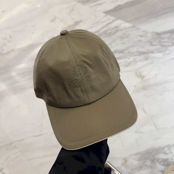 Loro Piana Baseball Cap with Elasticated back Microfibre Storm System in army green