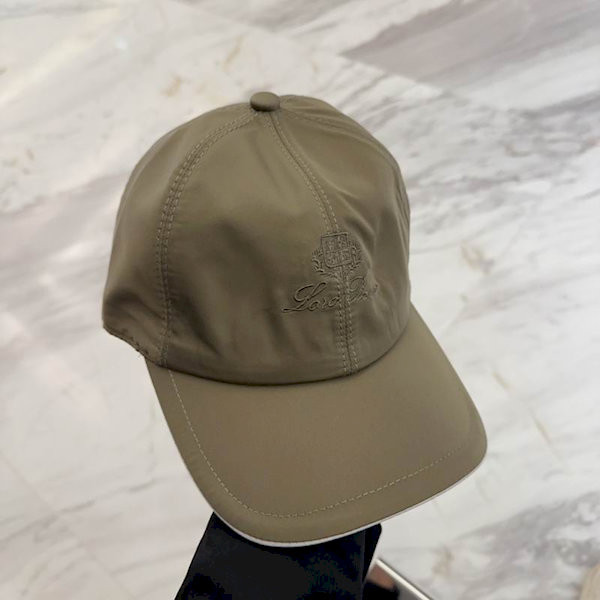 Loro Piana Baseball Cap with Elasticated back Microfibre Storm System in army green
