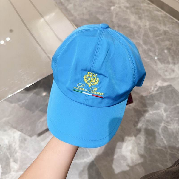 Loro Piana Baseball Cap with Elasticated back Microfibre Storm System in blue and yellow