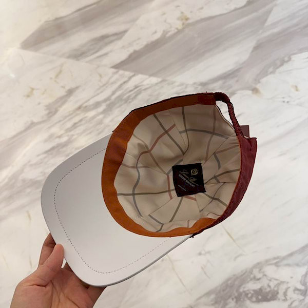 Loro Piana Baseball Cap with Elasticated back Microfibre Storm System in burgundy