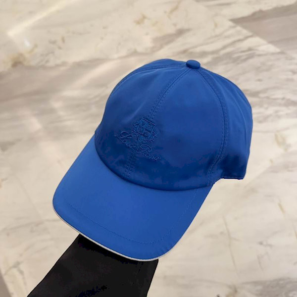 Loro Piana Baseball Cap with Elasticated back Microfibre Storm System in dark blue