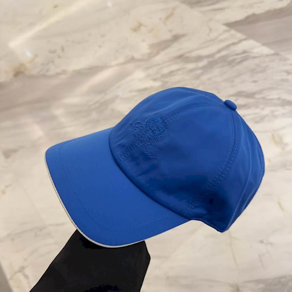 Loro Piana Baseball Cap with Elasticated back Microfibre Storm System in dark blue